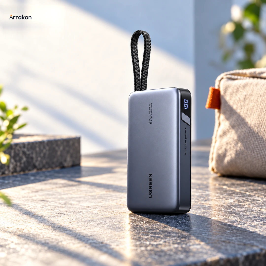 UGREEN Nexode PB550 20,000mAh 67W power bank. Power for the whole day.