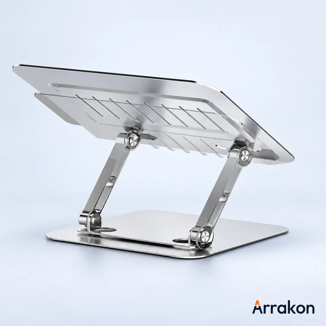 360° Rotating Adjustable Foldable Laptop Stand with Phone Holder