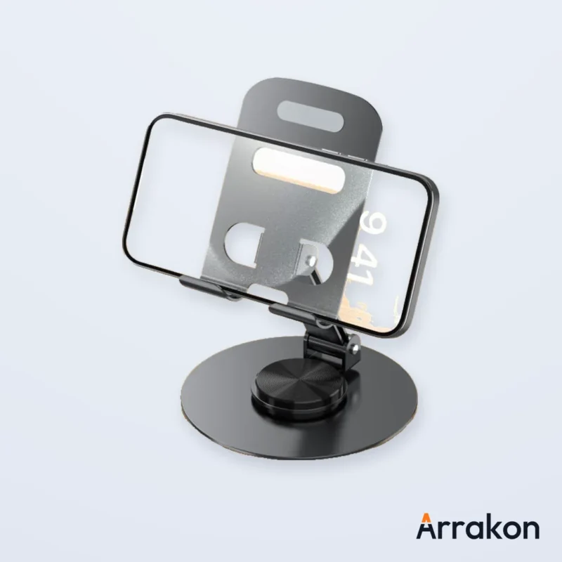 360° Rotating Full Metal Phone & Tablet Stand - Aluminum Alloy Adjustable Desktop Holder