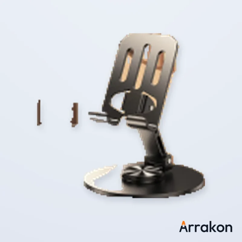 360° Rotating Full Metal Phone & Tablet Stand - Aluminum Alloy Adjustable Desktop Holder, view 8 of 13