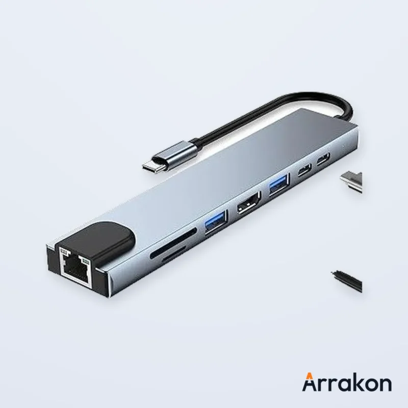 5-in-1 USB Type-C Hub to HDMI 4K, USB-C PD Charging, USB 3.0/USB-A & Gigabit LAN RJ-45 Adapter (Generic, No-Brand), view 4 of 17
