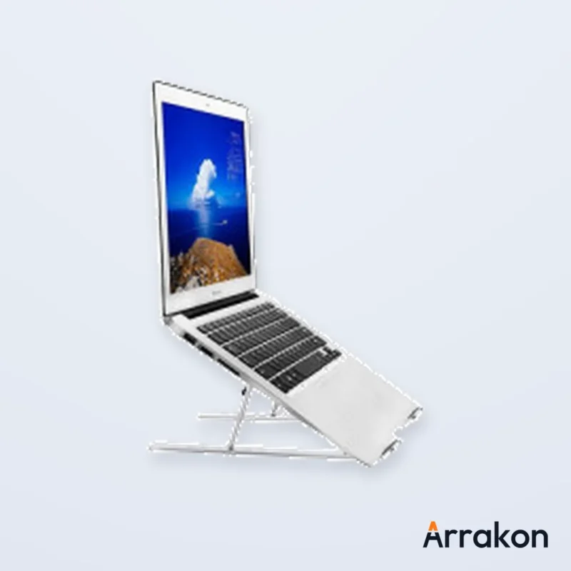 Adjustable Aluminium Alloy Foldable Laptop Stand, 6-7 Level Height Adjustment, 10-17.3 inch, view 3 of 11