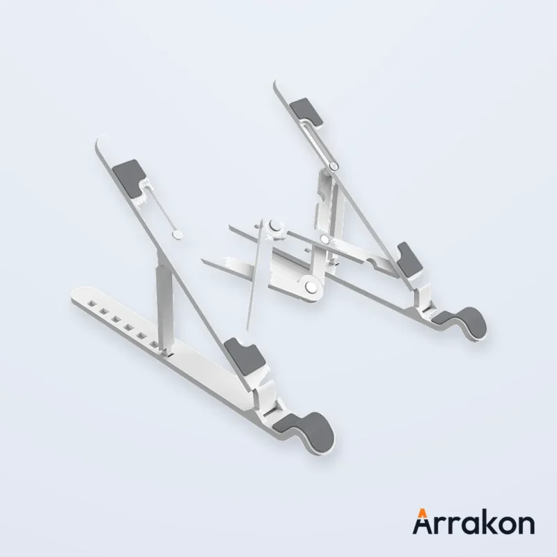 Adjustable Aluminium Alloy Foldable Laptop Stand, 6-7 Level Height Adjustment, 10-17.3 inch, view 10 of 11