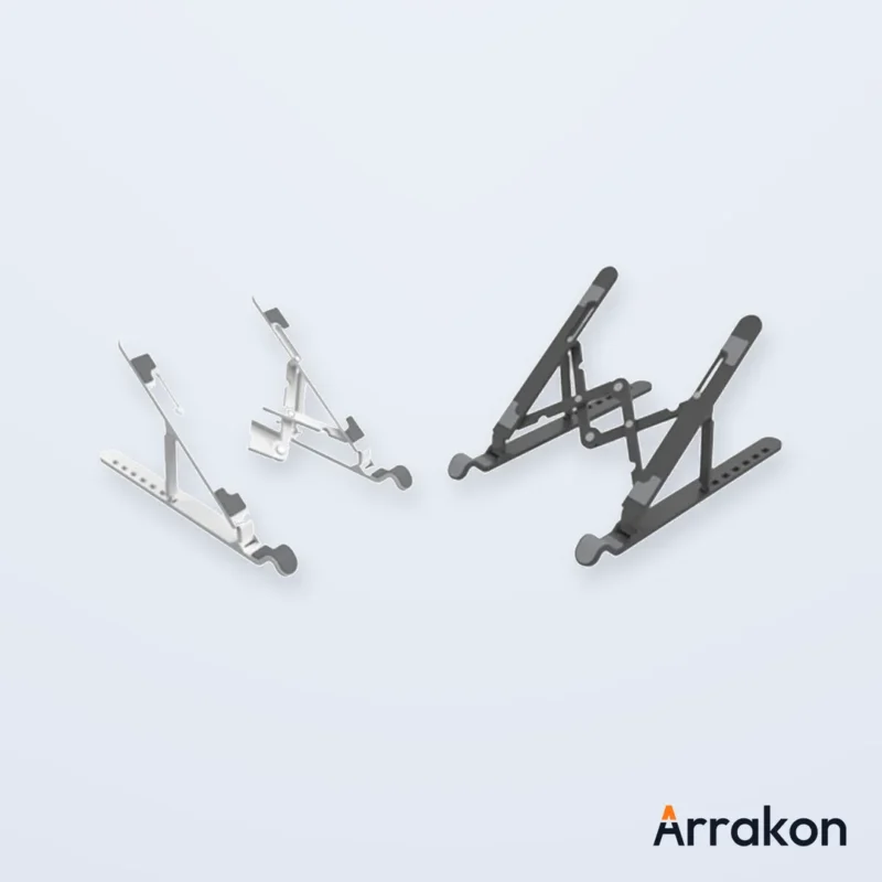 Adjustable Aluminium Alloy Foldable Laptop Stand, 6-7 Level Height Adjustment, 10-17.3 inch, view 11 of 11
