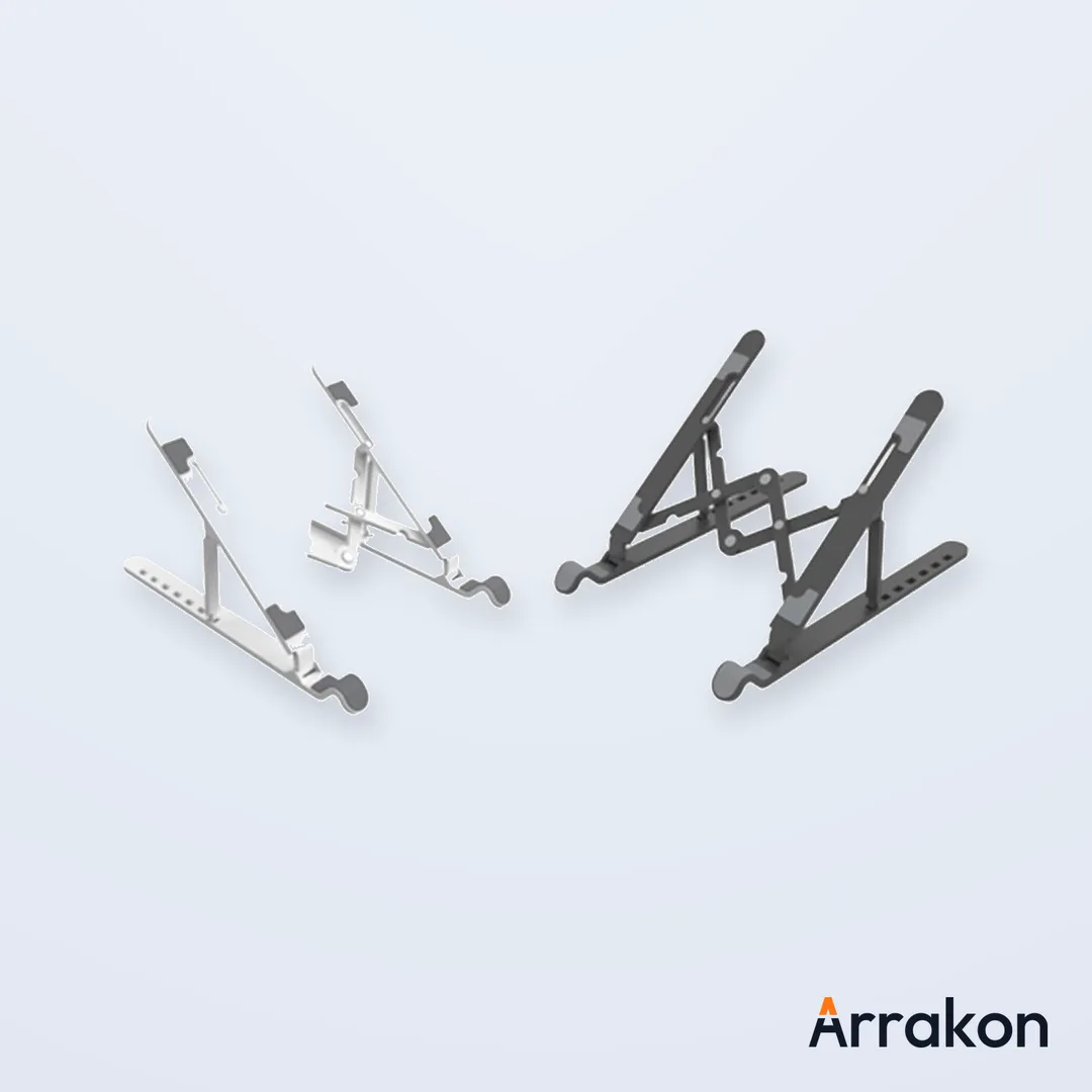 Adjustable Aluminium Alloy Foldable Laptop Stand, 6-7 Level Height Adjustment, 10-17.3 inch