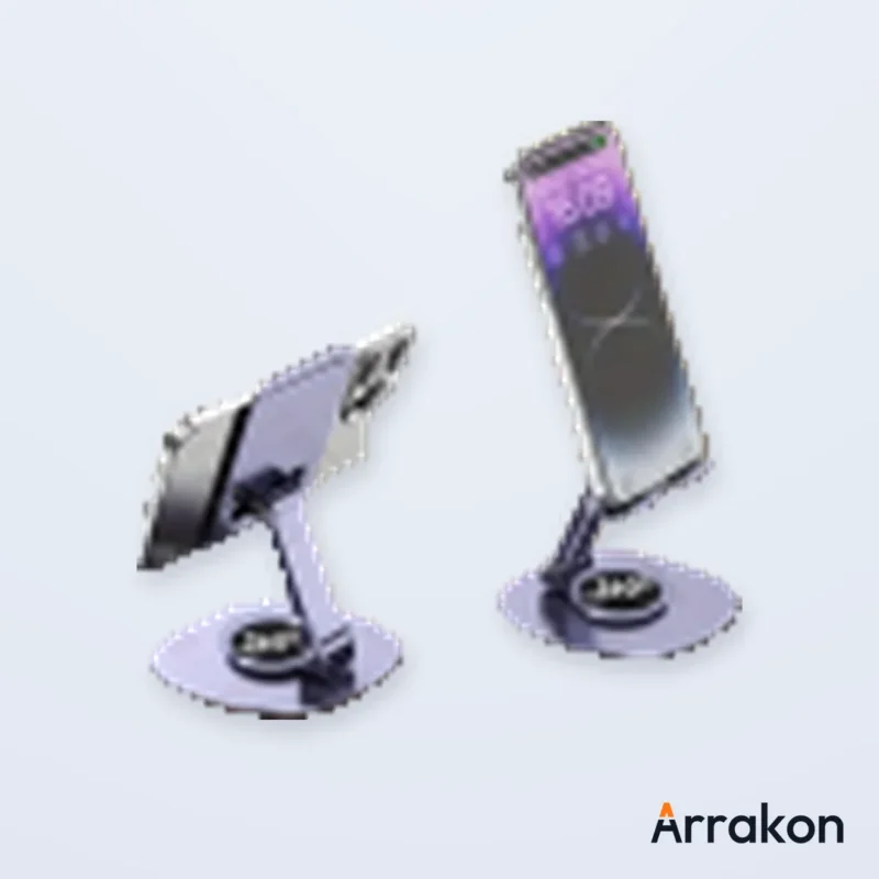 Aluminum Alloy 360° Rotating Folding Stand for Tablet/iPad/Phone, view 8 of 13