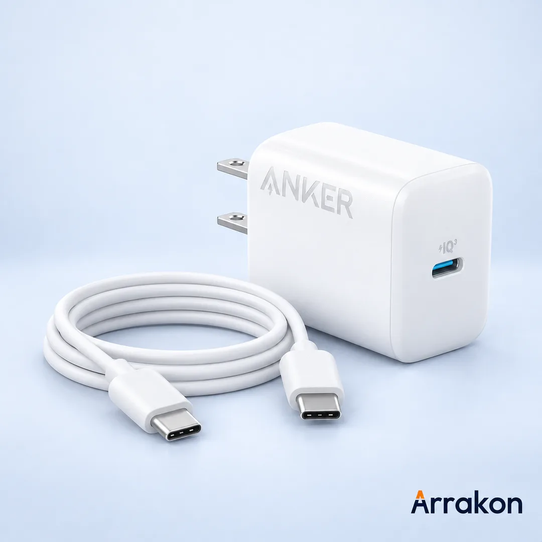 Anker 20W USB-C Fast Wall Charger with USB-C to USB-C Cable (A2347)