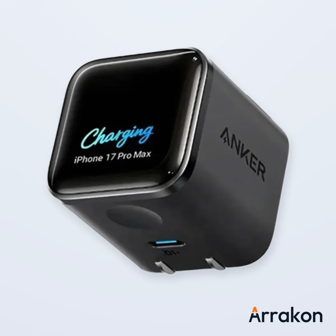 Anker Nano Charger (45W, Smart Display, 180° Foldable)