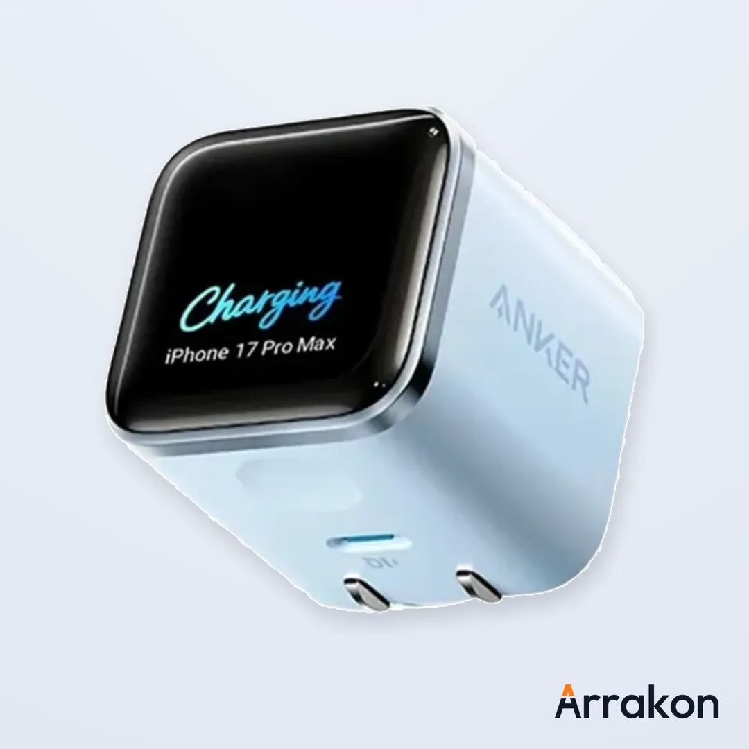 Anker Nano Charger (45W, Smart Display, 180° Foldable)
