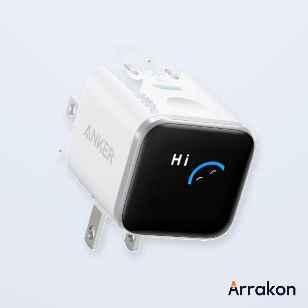 Anker Nano Charger (45W, Smart Display, 180° Foldable)