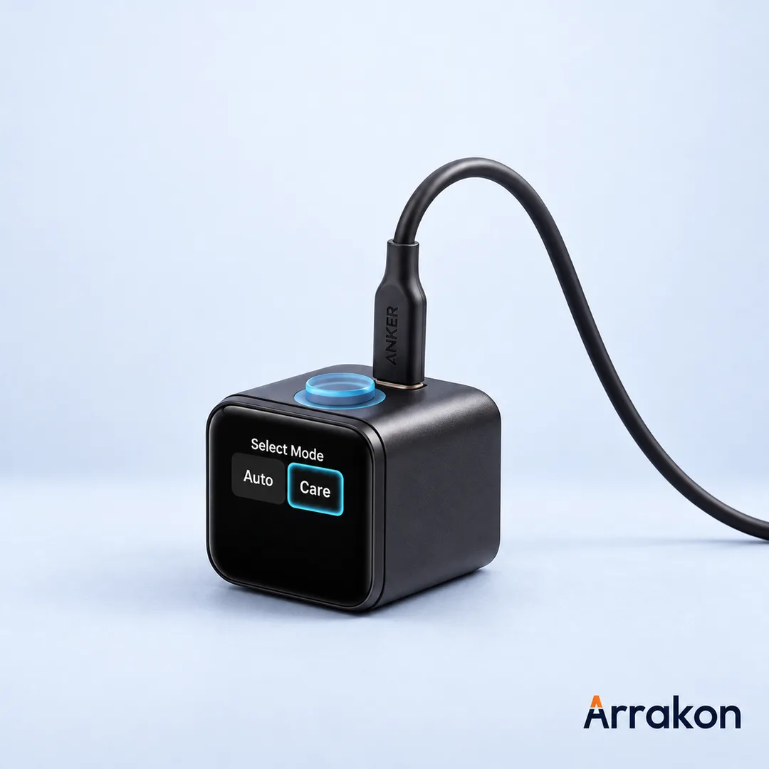 Anker Nano Charger (45W, Smart Display, 180° Foldable)