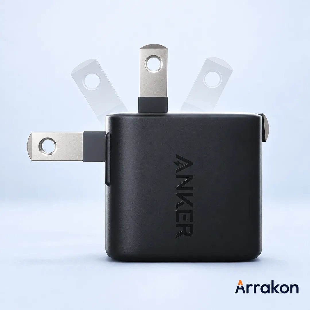 Anker Nano Charger (45W, Smart Display, 180° Foldable)