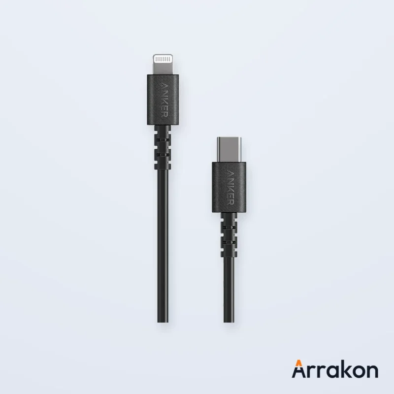Anker PowerLine Select USB-C to Lightning Cable, 3ft (0.9m), Black, MFi Certified