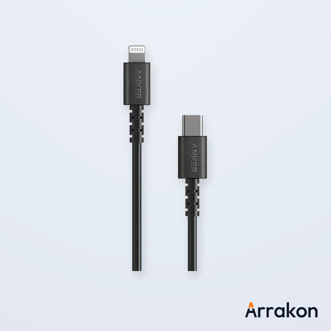 Anker PowerLine Select USB-C to Lightning Cable, 3ft (0.9m), Black, MFi Certified