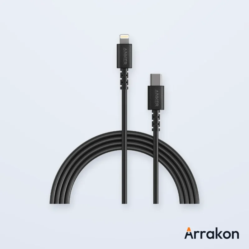 Anker PowerLine Select USB-C to Lightning Cable, 3ft (0.9m), Black, MFi Certified, view 4 of 7