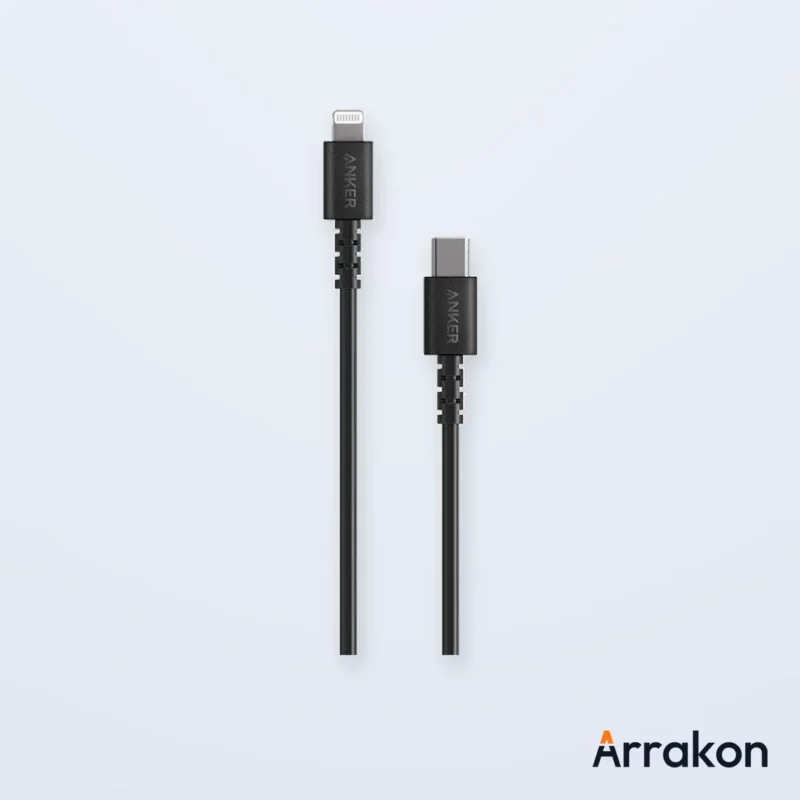 Anker PowerLine Select USB-C to Lightning Cable, 3ft (0.9m), Black, MFi Certified, view 5 of 7