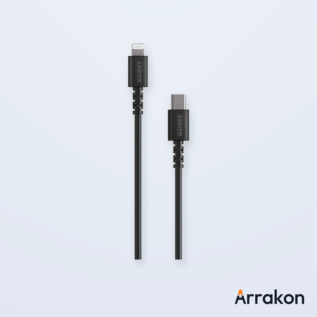 Anker PowerLine Select USB-C to Lightning Cable, 3ft (0.9m), Black, MFi Certified