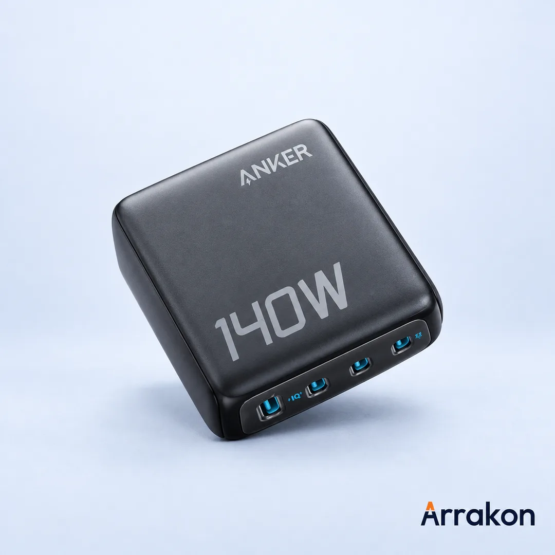 Anker Zolo Charger (140W, 4-Port, PD 3.1) with USB-C Cable