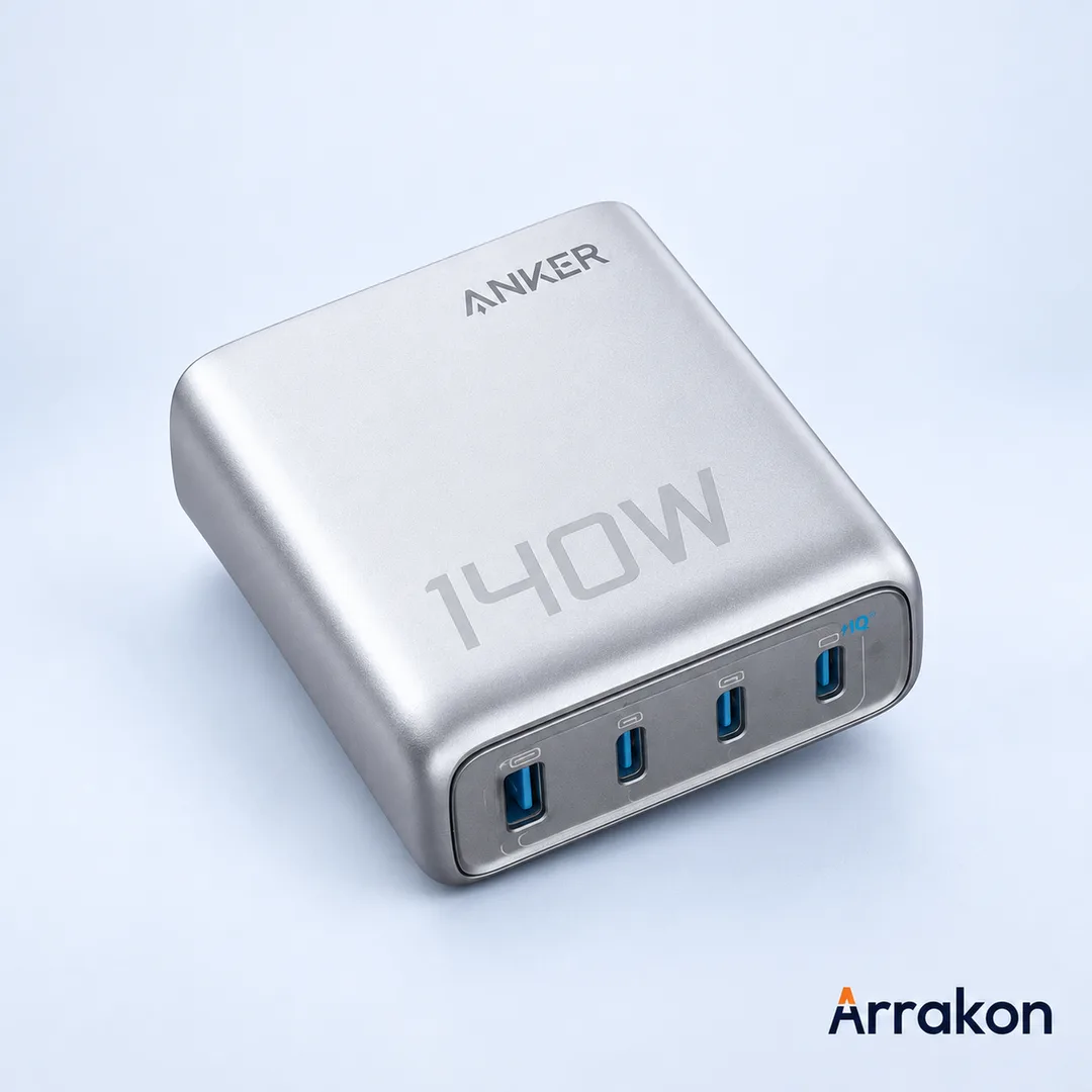 Anker Zolo Charger (140W, 4-Port, PD 3.1) with USB-C Cable