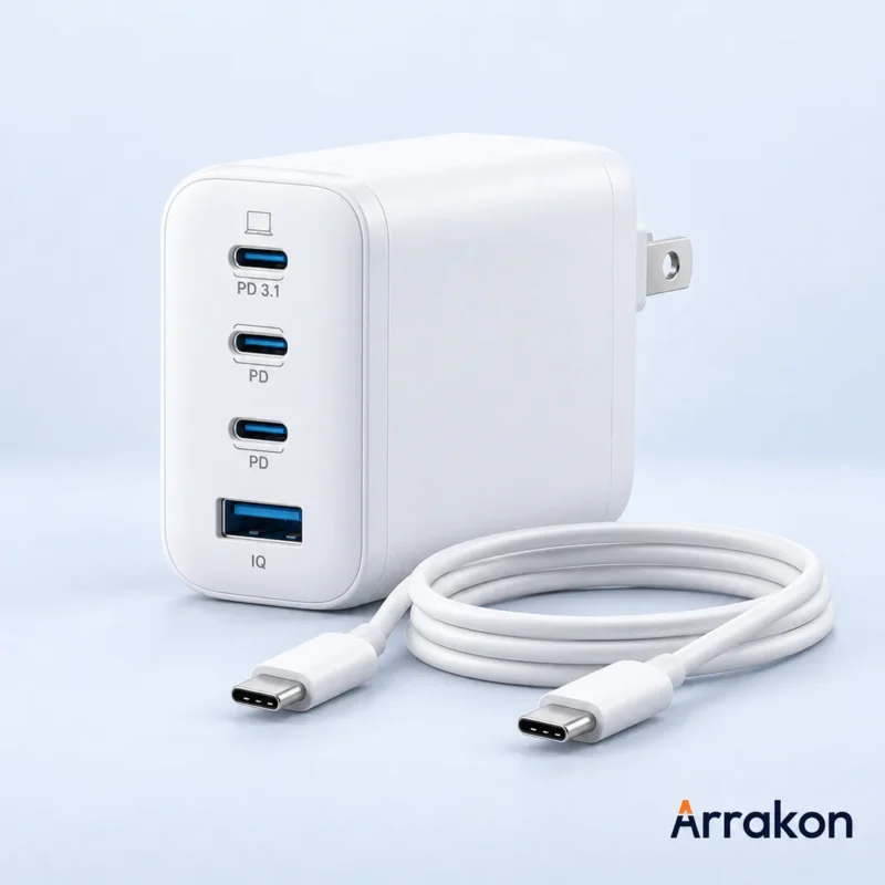 Anker Zolo Charger (140W, 4-Port, PD 3.1) with USB-C Cable, view 9 of 23