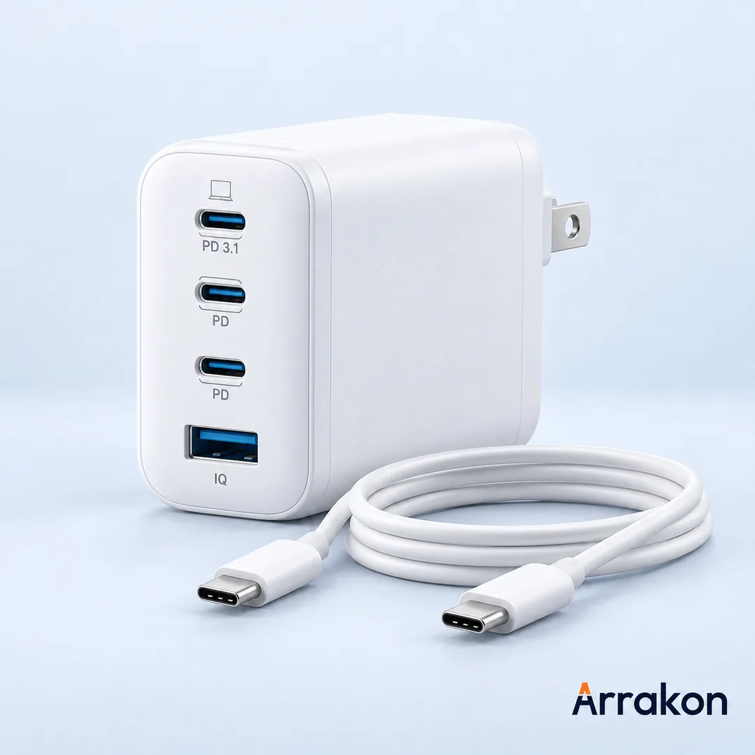 Anker Zolo Charger (140W, 4-Port, PD 3.1) with USB-C Cable
