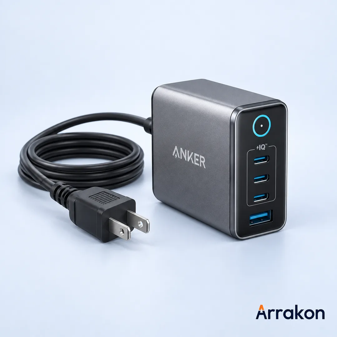 Anker Zolo Charger (140W, 4-Port, PD 3.1) with USB-C Cable
