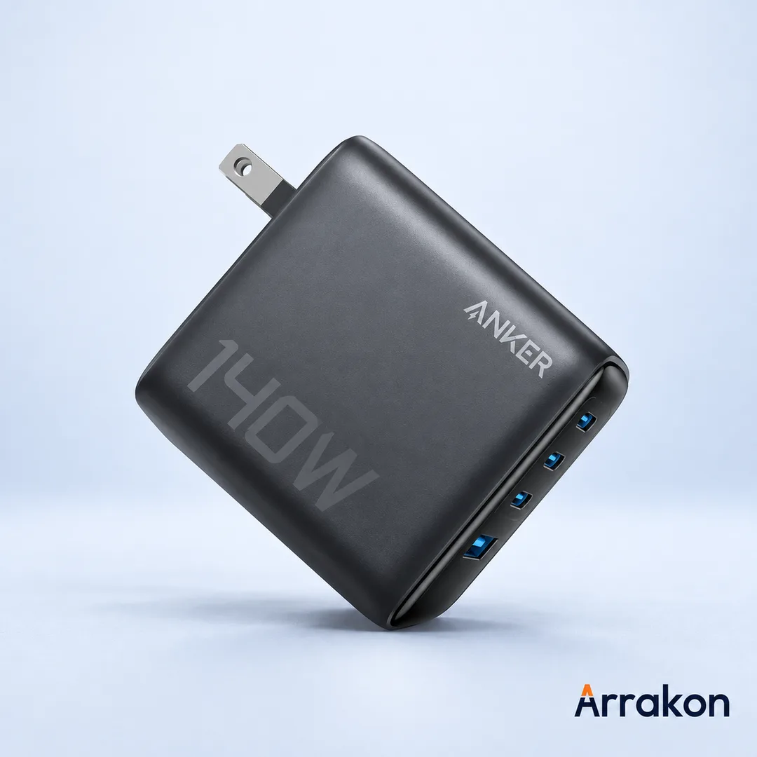 Anker Zolo Charger (140W, 4-Port, PD 3.1) with USB-C Cable