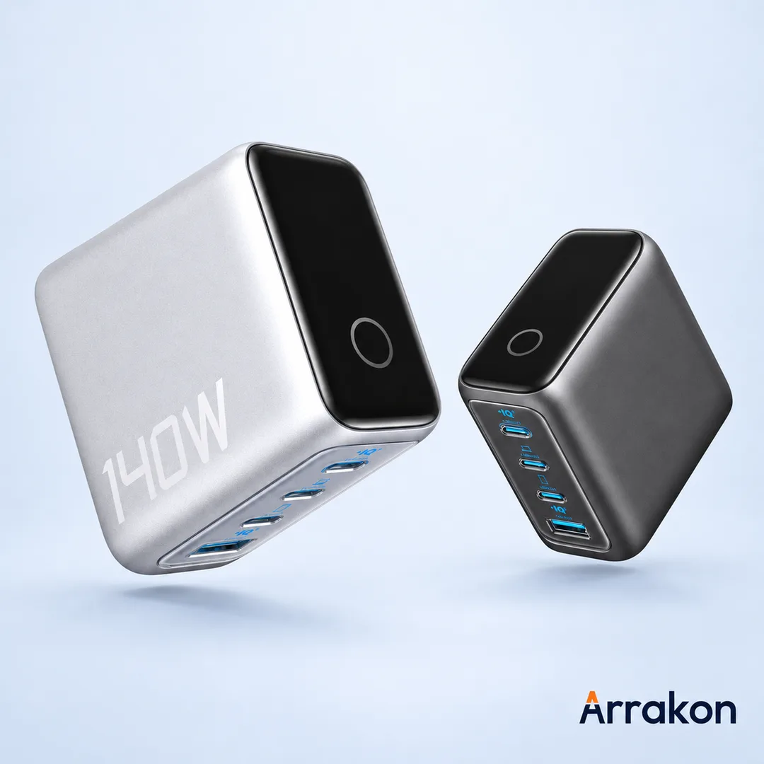 Anker Zolo Charger (140W, 4-Port, PD 3.1) with USB-C Cable