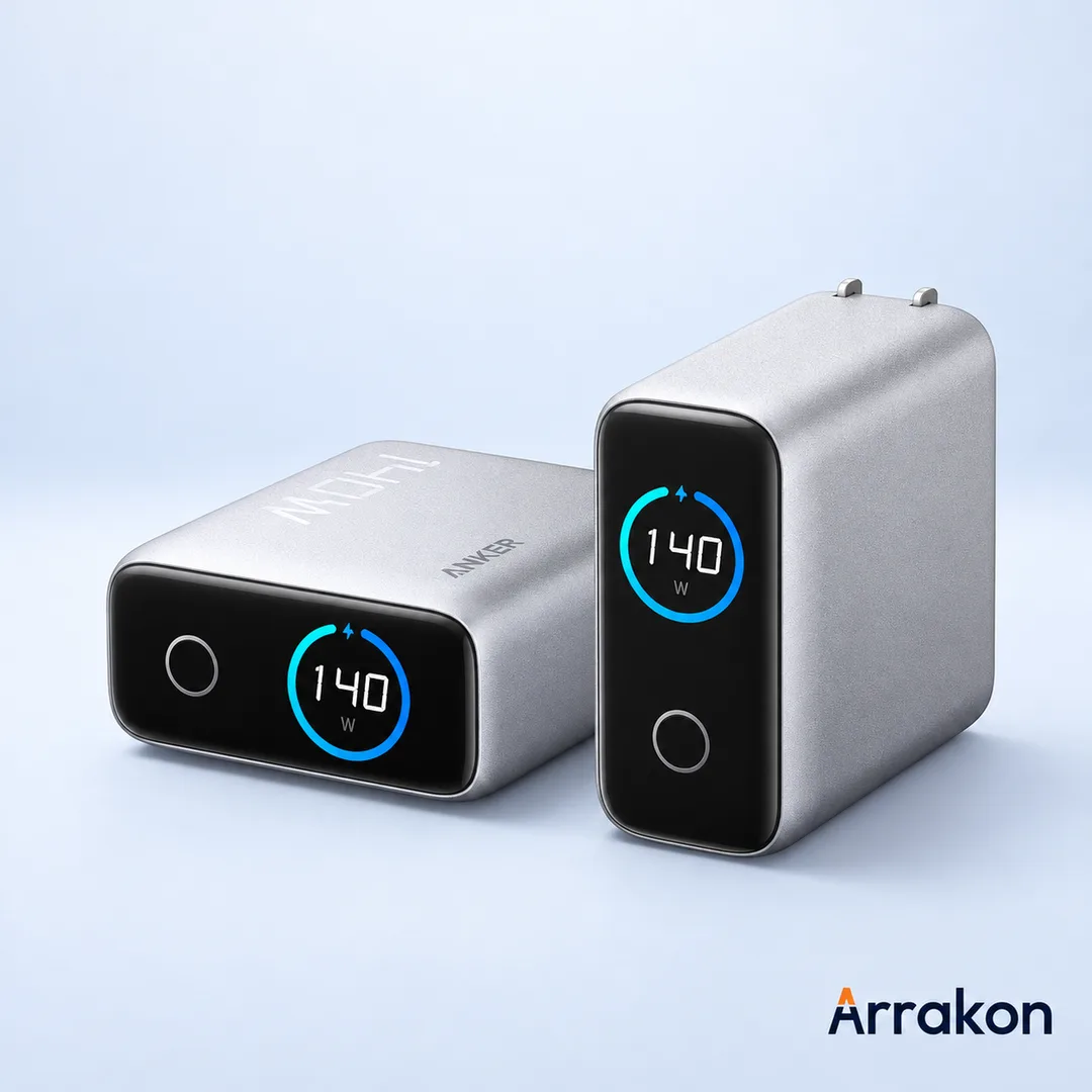 Anker Zolo Charger (140W, 4-Port, PD 3.1) with USB-C Cable