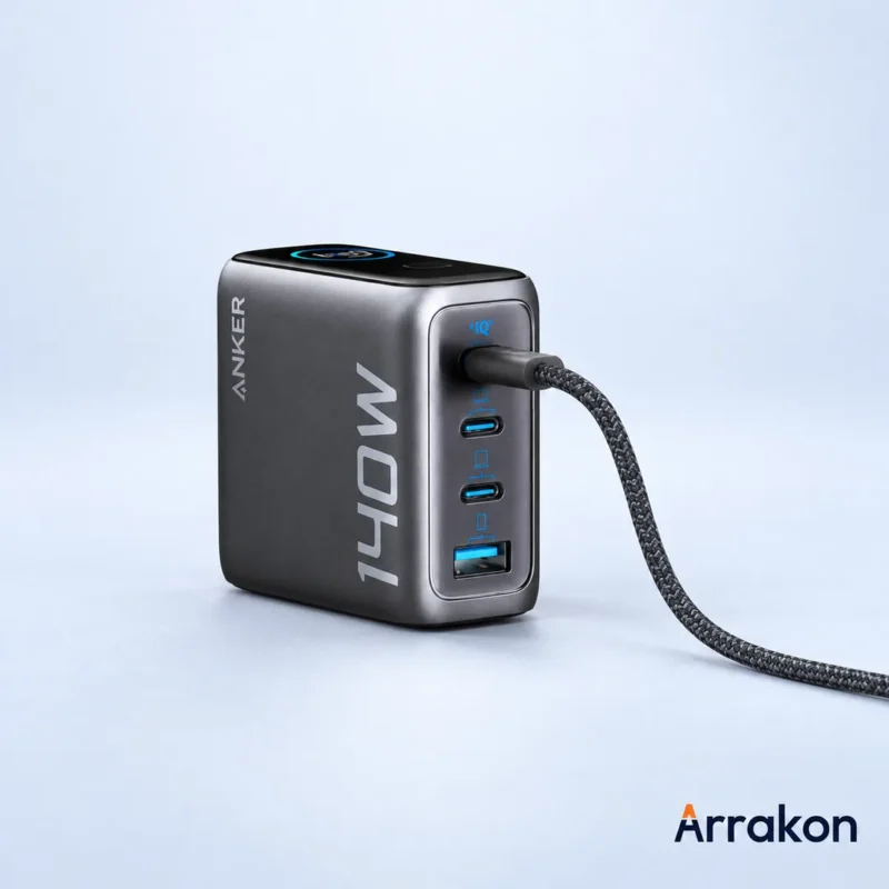 Anker Zolo Charger (140W, 4-Port, PD 3.1) with USB-C Cable, view 22 of 23