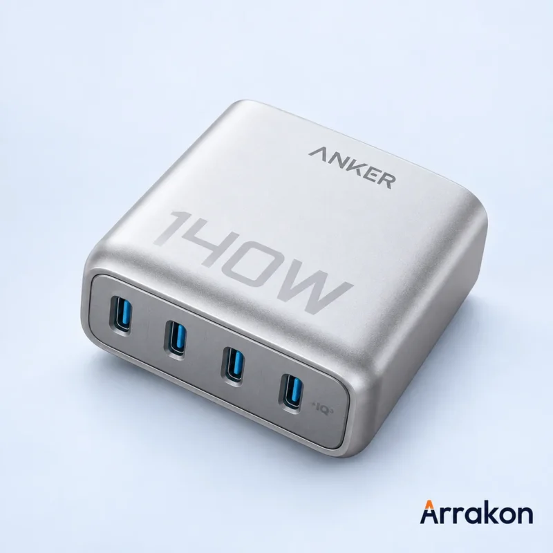 Anker Zolo Charger (140W, 4-Port, PD 3.1) with USB-C Cable, view 23 of 23