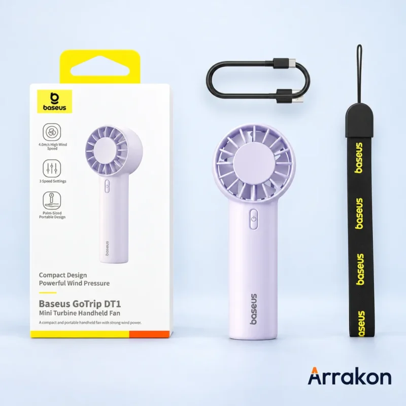Baseus GoTrip DT1 Mini Turbine Handheld Fan (1200mAh), view 5 of 9