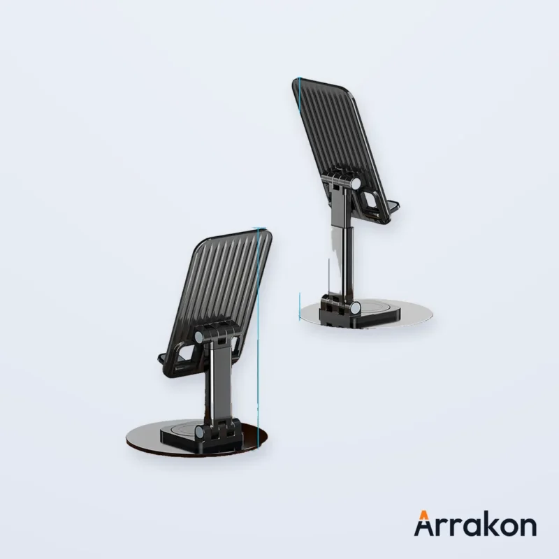 Carbon-Fiber-Look Foldable Metal Phone Stand L-015, view 6 of 15