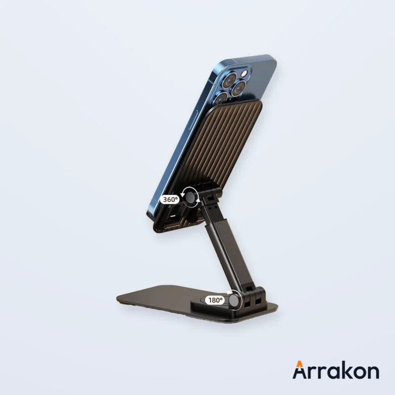 Carbon-Fiber-Look Foldable Metal Phone Stand L-015, view 7 of 15