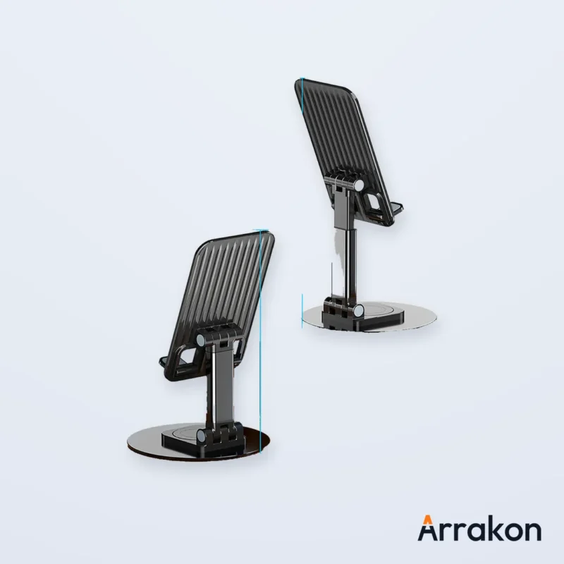 Carbon-Fiber-Look Foldable Metal Phone Stand L-015, view 12 of 15