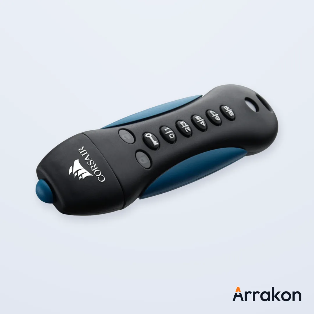 CORSAIR Flash Padlock 3 32GB Secure USB 3.0 Flash Drive with Keypad (CMFPLA3B-32GB)