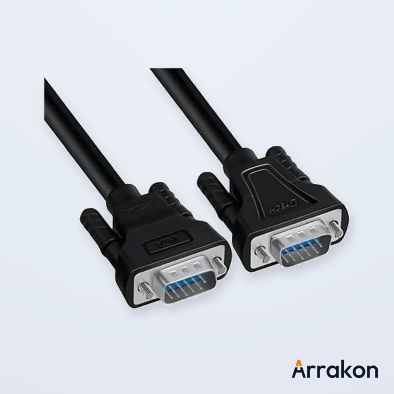 Dtech DT-V002 VGA Male to Male Cable 1.5 Meter (3+6 Core, Black), view 1 of 6