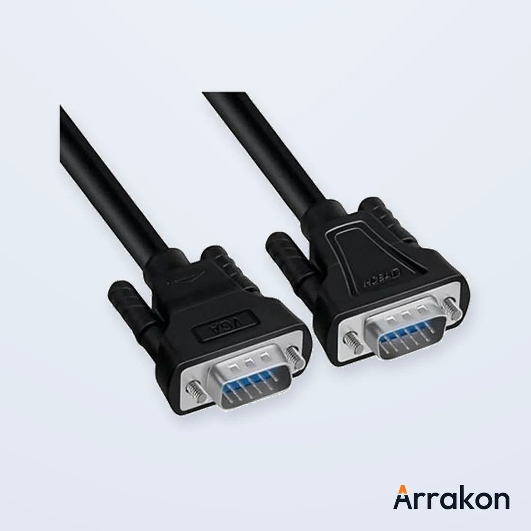 Dtech DT-V002 VGA Male to Male Cable 1.5 Meter (3+6 Core, Black)