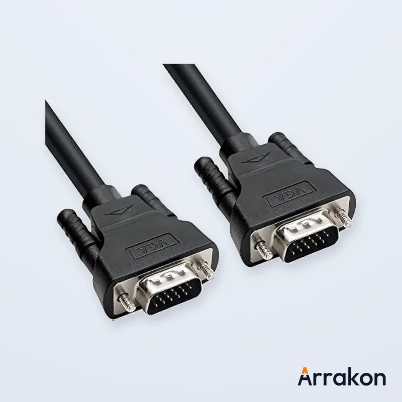 Dtech DT-V002 VGA Male to Male Cable 1.5 Meter (3+6 Core, Black), view 3 of 6