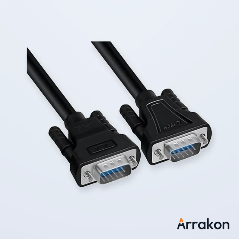 Dtech DT-V002 VGA Male to Male Cable 1.5 Meter (3+6 Core, Black), view 5 of 6