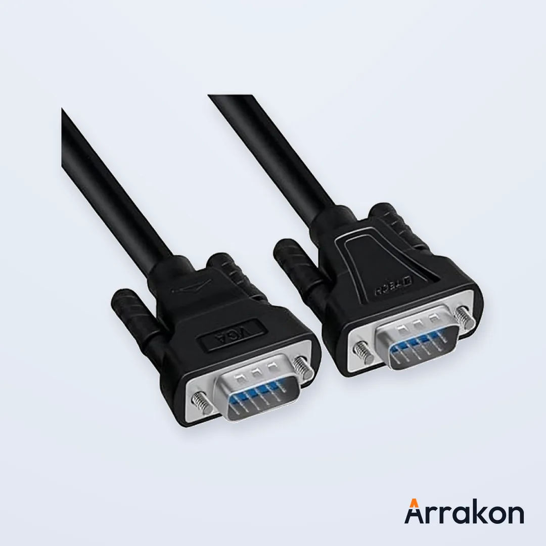 Dtech DT-V002 VGA Male to Male Cable 1.5 Meter (3+6 Core, Black)