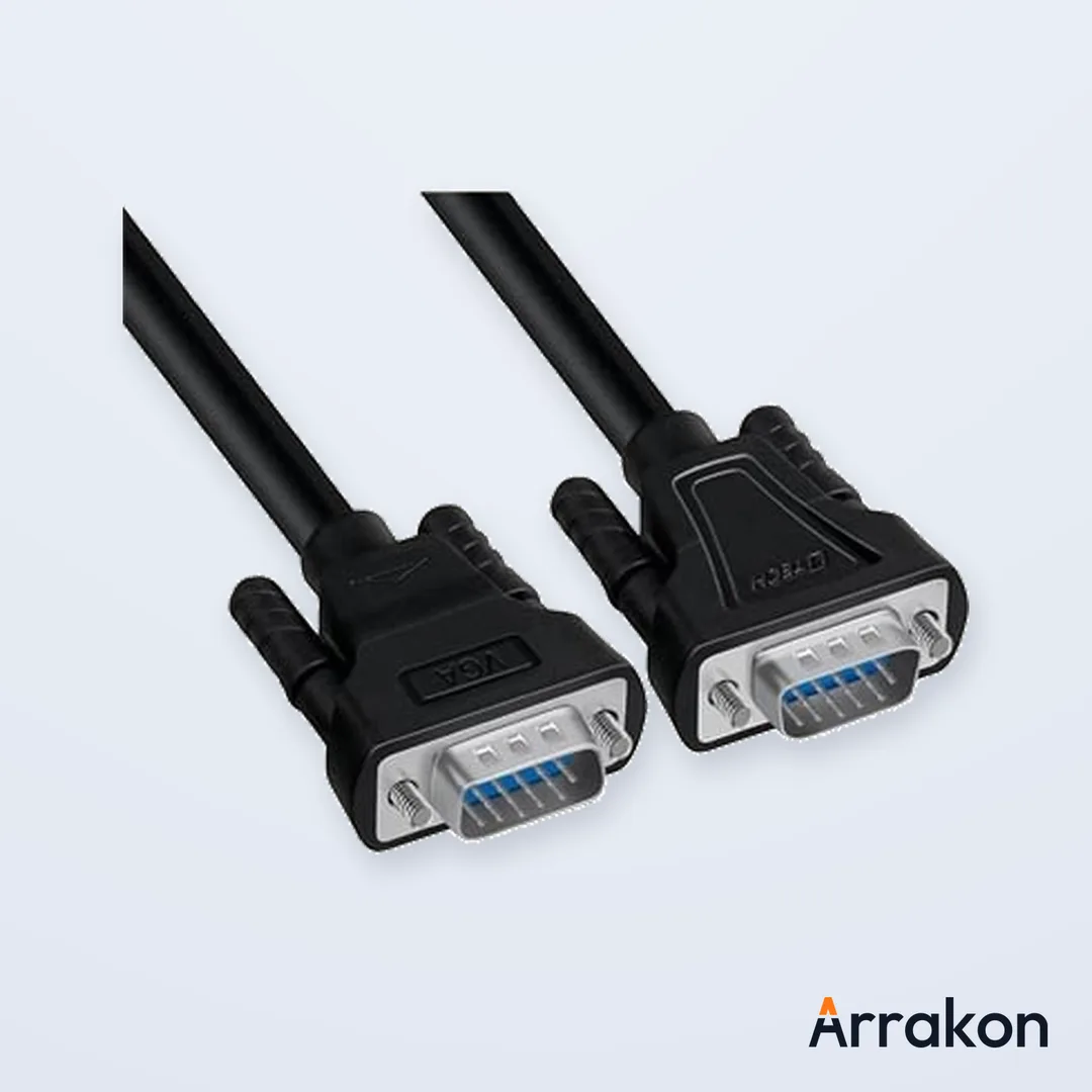 Dtech DT-V002 VGA Male to Male Cable 1.5 Meter (3+6 Core, Black)