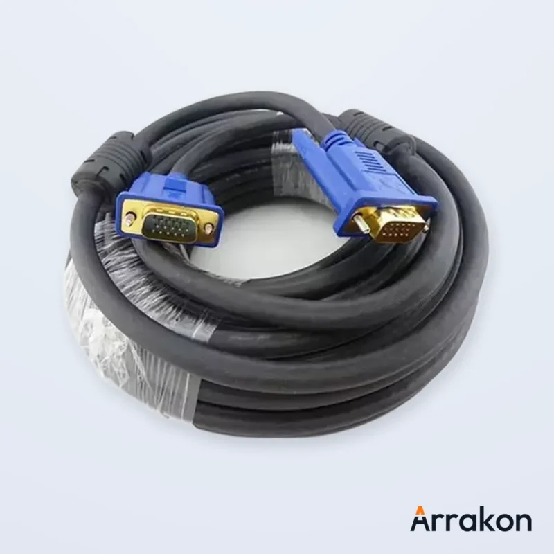 Dtech DT-V003 VGA Male to Male Cable 3 Meter (3+6 Core, Black), view 2 of 8