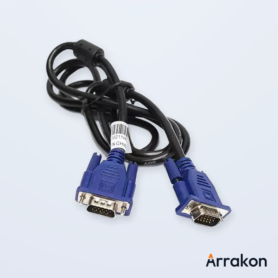 Dtech DT-V003 VGA Male to Male Cable 3 Meter (3+6 Core, Black)