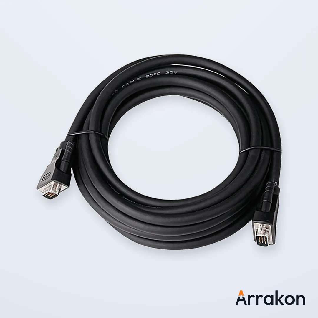 Dtech DT-V003 VGA Male to Male Cable 3 Meter (3+6 Core, Black)