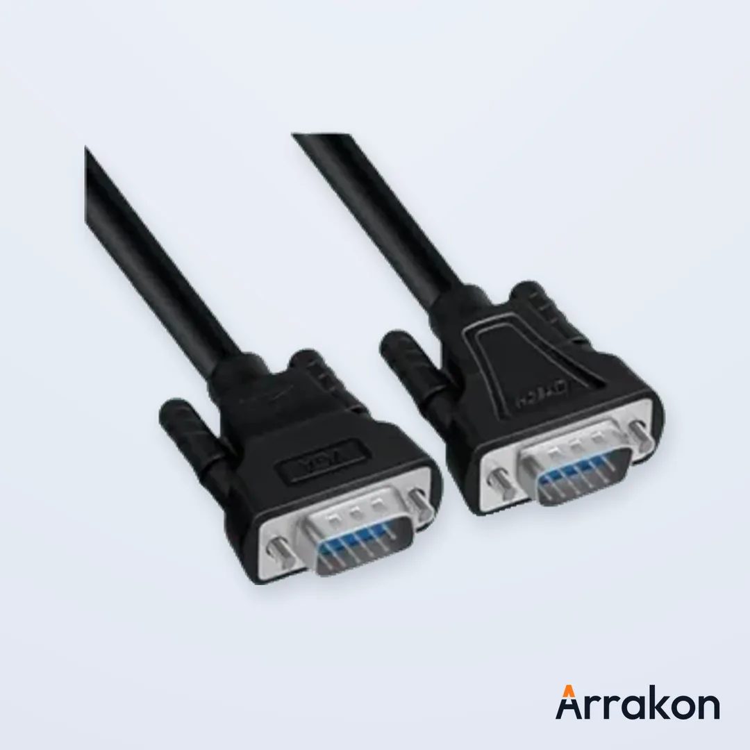 Dtech DT-V003 VGA Male to Male Cable 3 Meter (3+6 Core, Black)