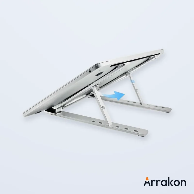 Dual-Purpose Adjustable Laptop Stand with Built-in Phone/Tablet Holder, view 2 of 12
