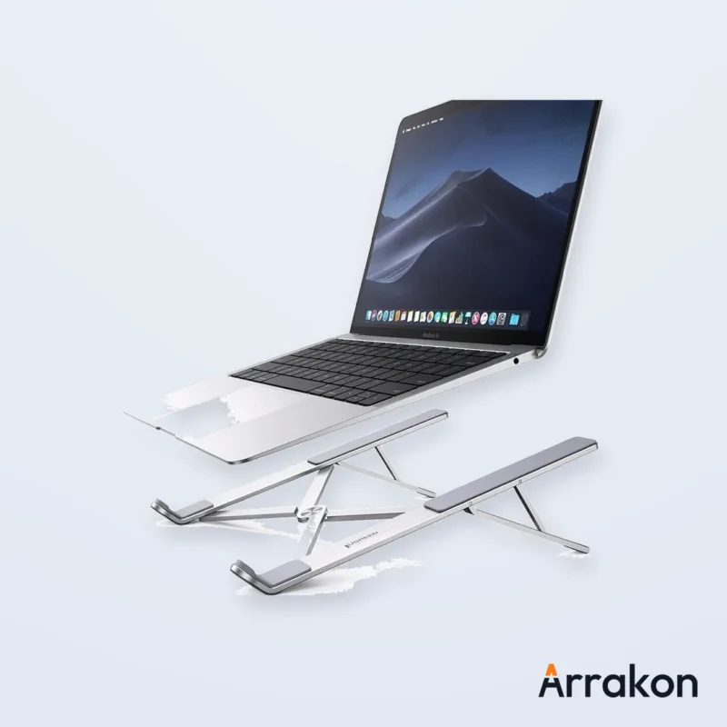 Dual-Purpose Adjustable Laptop Stand with Built-in Phone/Tablet Holder, view 7 of 12