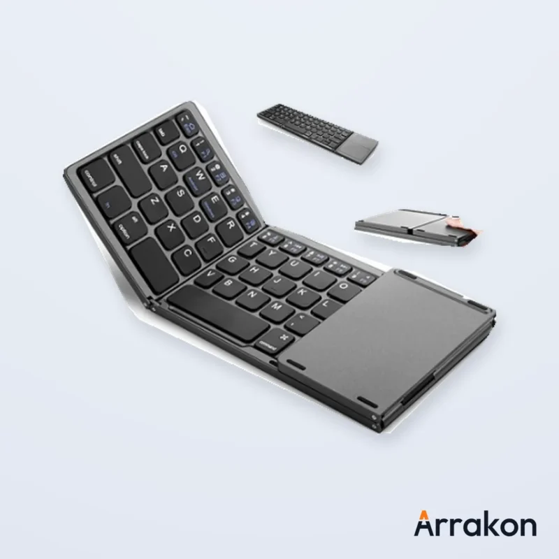 Foldable Bluetooth Keyboard with Touchpad