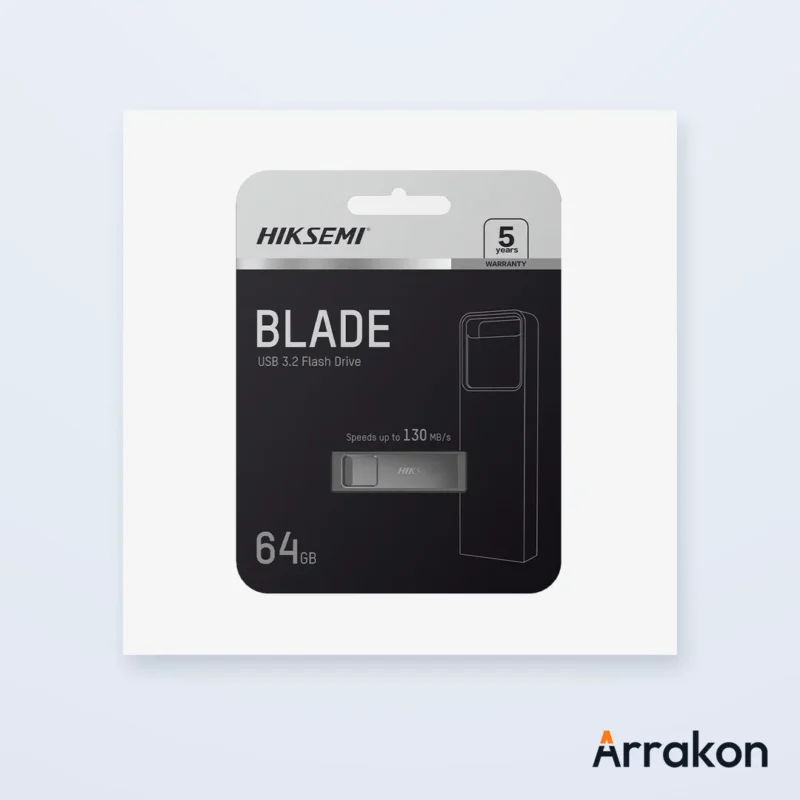 HIKSEMI Blade HS-USB-E301 64GB USB 3.2 Gen 1 Flash Drive (Grey), view 3 of 5